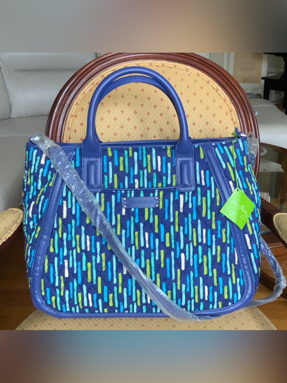 Vera Bradley Trapeze Tote in Katalina Showers